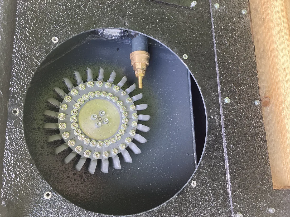 Pelton-Turbinenlaufrad – Detailaufnahme